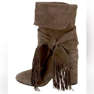 EUC Aquazzura Suede Ankle Boots SZ 5